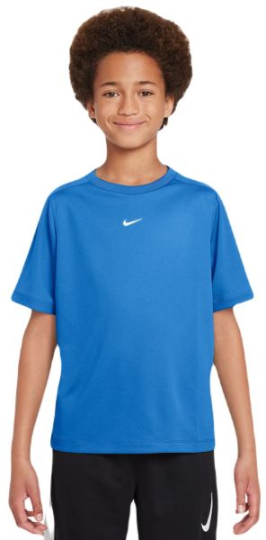 Тениска за момчета Nike Kids Dri-Fit Multi+ Training Top - light photo blue/white