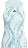 Damen Tennistop Adidas Club Tennis Graphic Tank Top - semi flash aqua/arctic fusion