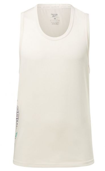 Herren Tennis-T-Shirt Reebok Les Mills Activchill+Dreamblend Tank - classic white