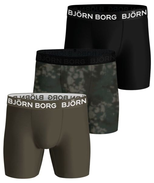 Ανδρικά Μπόξερ σορτς Björn Borg Performance Boxer 3P - black/green/print
