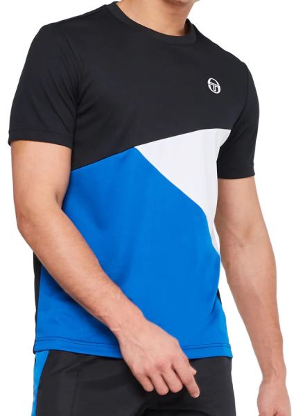 Pánské tričko Sergio Tacchini Equilatero PL T-shirt - black/blue