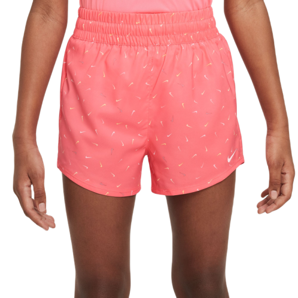 Šortai mergaitėms Nike Dri-Fit One High-Waisted Woven Training Shorts - sea coral/white