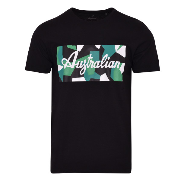 T-krekls vīriešiem Australian T-Shirt Cotton Printed - nero/altro colore