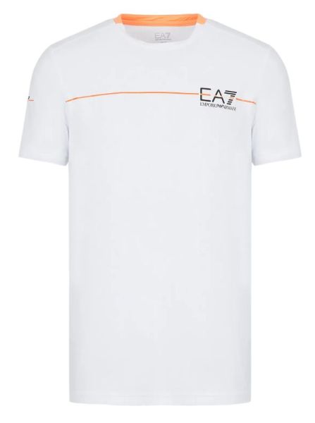 Herren Tennis-T-Shirt EA7 Man Jersey T-Shirt - white