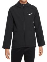 Jungen Sweatshirt  Nike Dri-Fit Woven Training Jacket - black/black/black/white