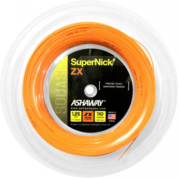 Skvoša stīgas Ashaway SuperNick ZX (110 m) - orange