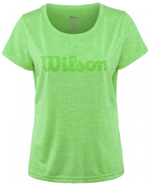 Marškinėliai moterims Wilson Uwii Script Tech Tee - blade green