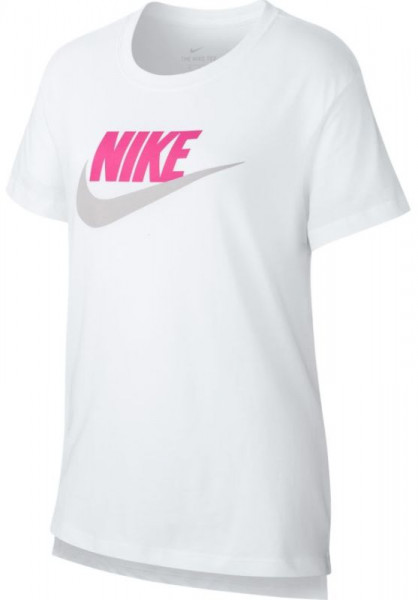  Nike G NSW Tee DPTL Basic Futura - white/laser fuchsia