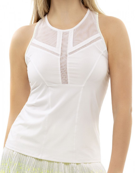 Women's top Lucky in Love Nice To Pleat You Del 1 Center Line Tank W - white