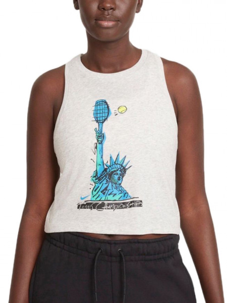 Ženska majica bez rukava Nike Court Dri-Fit Tank NYC Liberty W - grey heather