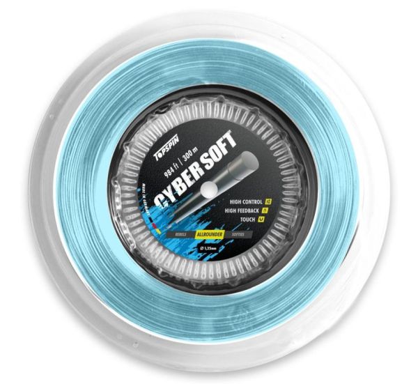 Тенис кордаж Topspin Cyber Soft (300m) - turquoise