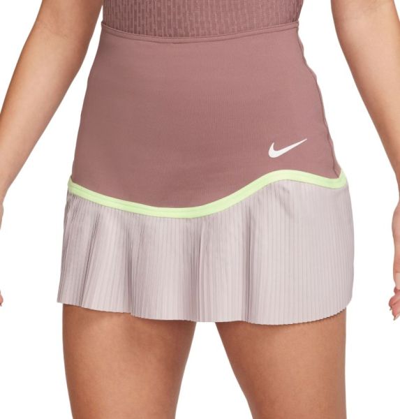 Teniso sijonas moterims Nike Dri-Fit Advantage Pleated Skirt - smokey mauve/platinum violet/white