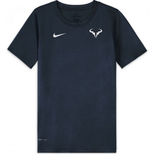 Koszulka chłopięca Nike Court Dri-Fit Tee Rafa B - obsidian/white