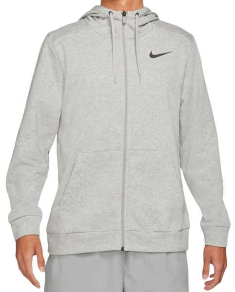 Herren Tennissweatshirt Nike Dri-Fit Hoodie Full Zip M - charcoal heather/black