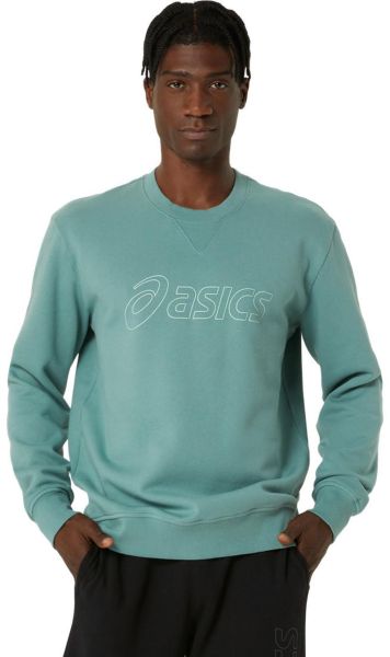 Meeste dressipluus Asics Sweat Shirt - Roheline