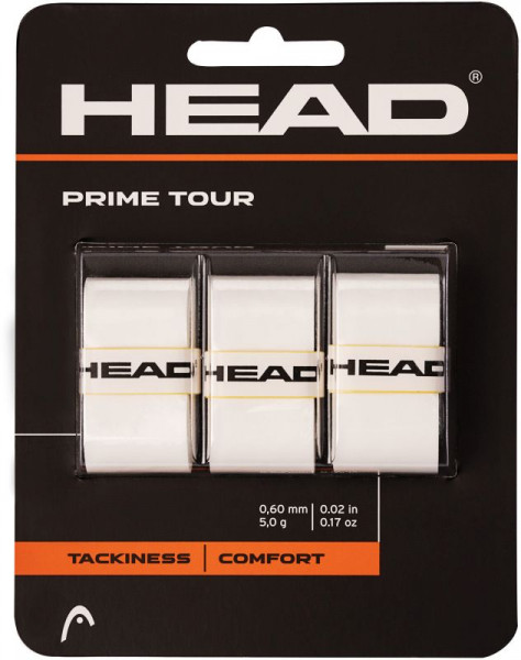 Owijki tenisowe Head Prime Tour 3P - white