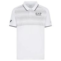 Tricouri polo bărbați EA7 Man Jersey Polo Shirt - white