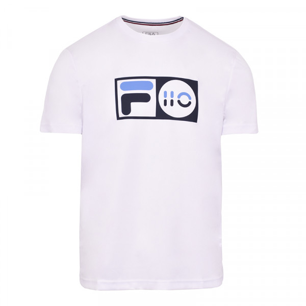 Herren Tennis-T-Shirt Fila T-Shirt Milo M - white