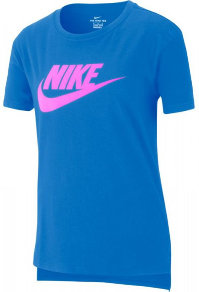 pink blue nike shirt