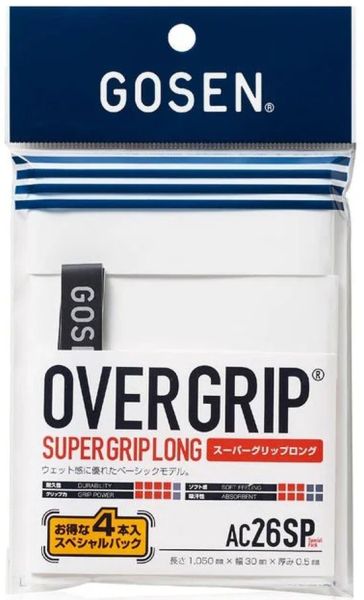 Viršutinės koto apvijos Gosen Super Grip 4P - Balta