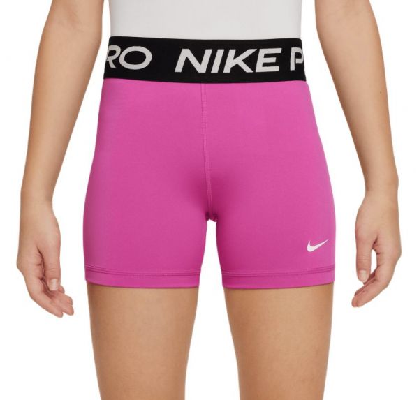 Šortai mergaitėms Nike Pro 3in Shorts - active fuchsia/white