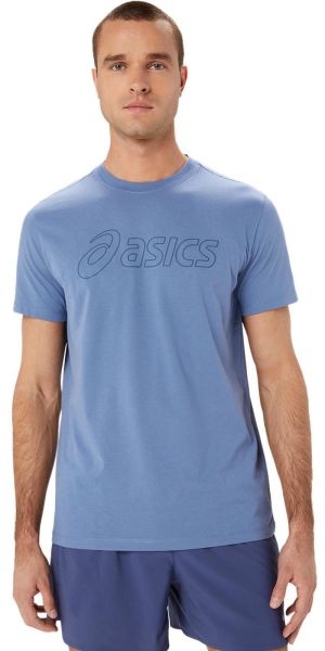 Herren Tennis-T-Shirt Asics Logo Short Sleeve T-Shirt - denim blue/thunder blue