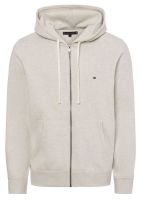 Pánská tenisová mikina Tommy Hilfiger Essential Fleece Zip Through - Šedý