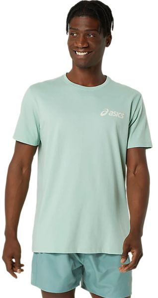 T-shirt pour hommes Asics Chest Logo Short Sleeve T-Shirt - Menthe