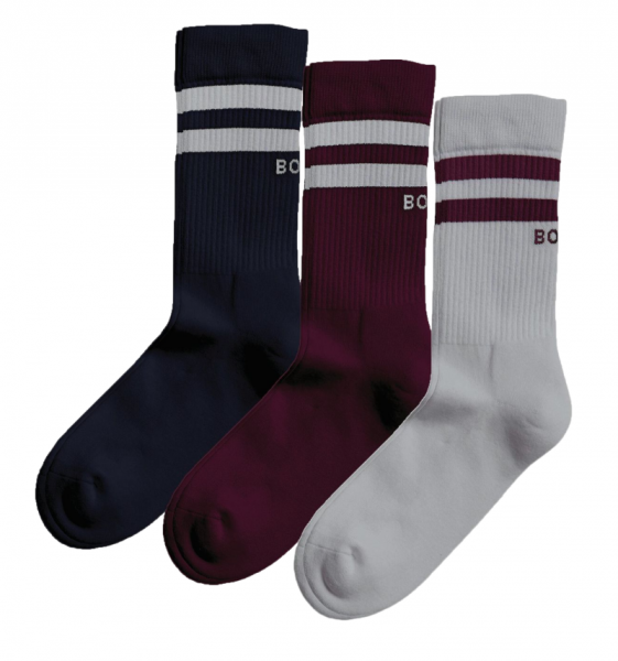 Ponožky Björn Borg Core Crew Sock 3-pack - white/red/blue