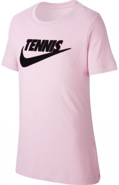  Nike Court SS Tee DFC Tennis GFX - pink rise/black