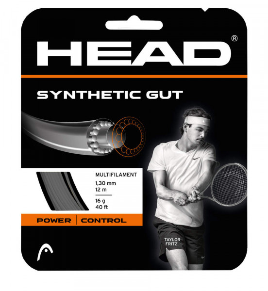 Tennis String Head Synthetic Gut (12 m) - black