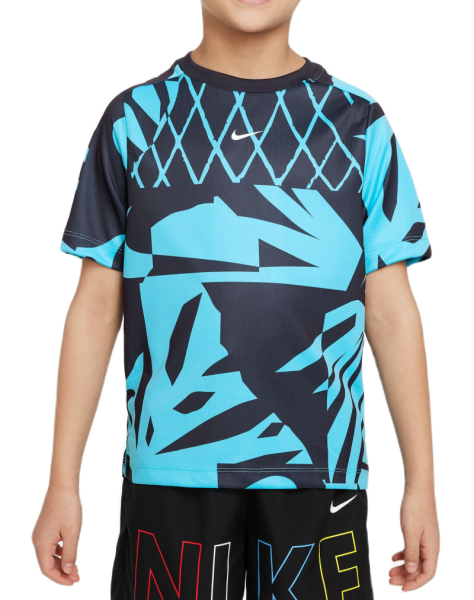 Marškinėliai berniukams Nike Dri-Fit Multi+ T-Shirt - baltic blue/white