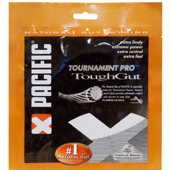 Tenisový výplet Pacific Tournament Pro Tough Gut (12 m) - natural