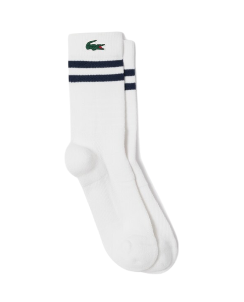 Zokni Lacoste Breathable Jersey Tennis Socks 1P - white/navy blue