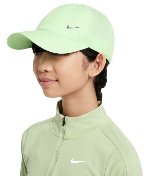 Gorra de tenis  Nike Kids Dri-Fit Club Unstructured Metal Swoosh Cap - vapor green