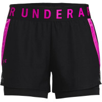 Damen Tennisshorts Under Armour Play Up 2in1 Shorts - black/pink