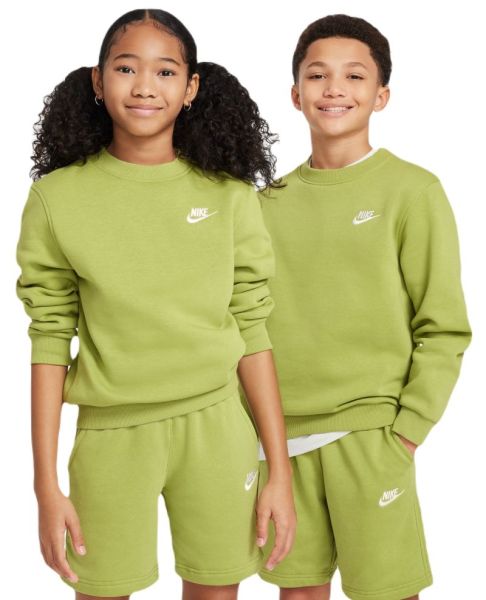 Dievčenské mikiny Nike Kids Sportswear Club Fleece Hoodie - pear/white