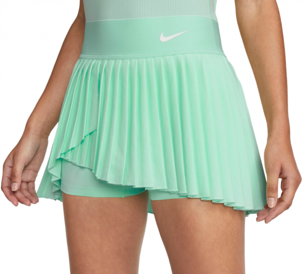  Nike Court Dri-Fit Advantage Pleated Tennis Skirt - mint foam/white