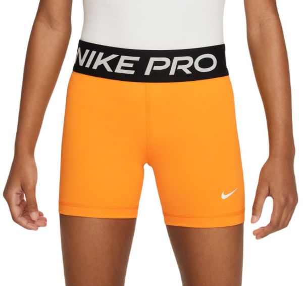 Šortai mergaitėms Nike Pro 3in Shorts - vivid orange/white