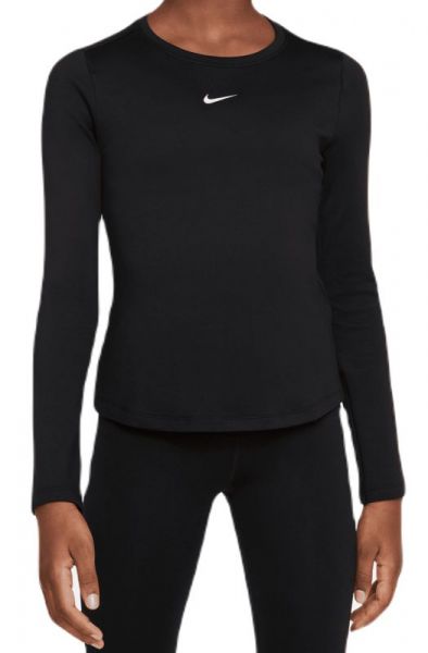 Dívčí trička Nike Therma-Fit One Long Sleeve Training Top - black/white