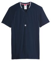 Tenisa polo krekls vīriešiem Wilson Players Seamless Zip Henley 2.0 - classic navy
