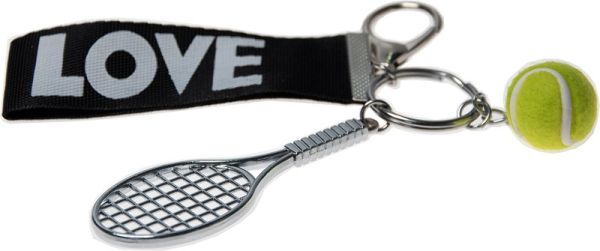 Key ring Keychain Ring 'Love'' 3D Ball - black