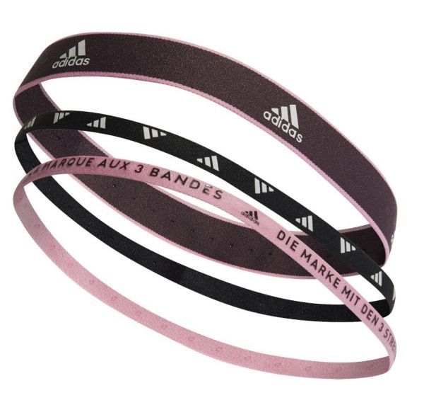 Stirnband Adidas Training Headbands 3PP - shamar/black/pink