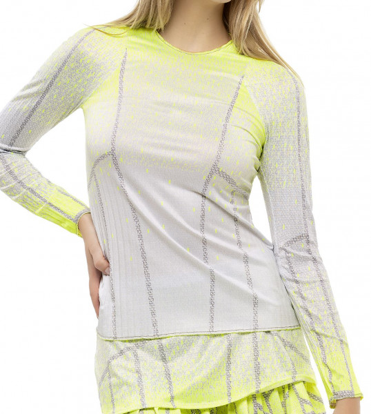 Дамска блуза с дълъг ръкав Lucky in Love Nice To Pleat You Del 1 Pleat It Up L/S W - neon yellow