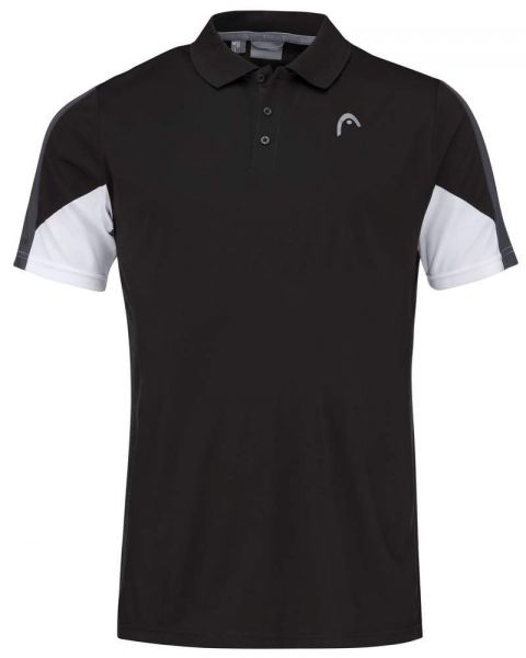 Tenisa polo krekls vīriešiem Head Club 22 Tech Polo Shirt M - black
