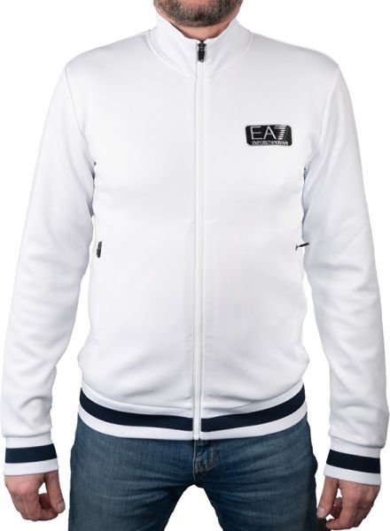 Herren Tennissweatshirt EA7 Man Jersey Sweatshirt - white