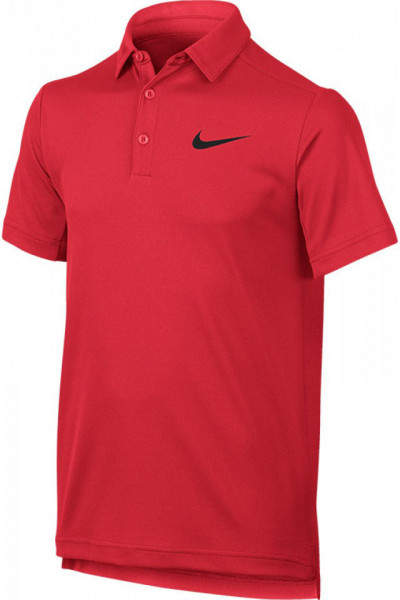  Nike Dry Polo YTH - action red/black