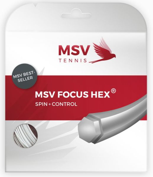Tennis-Saiten MSV Focus Hex (12 m) - white