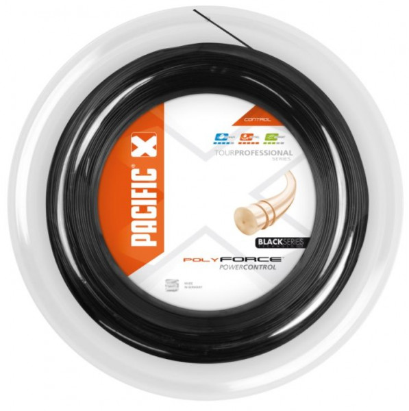 Tennis String Pacific Poly Force (200 m) - black