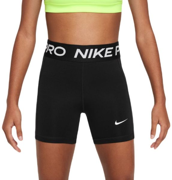 Spodenki dziewczęce Nike Girls Pro Dri-Fit Shorts - black/white